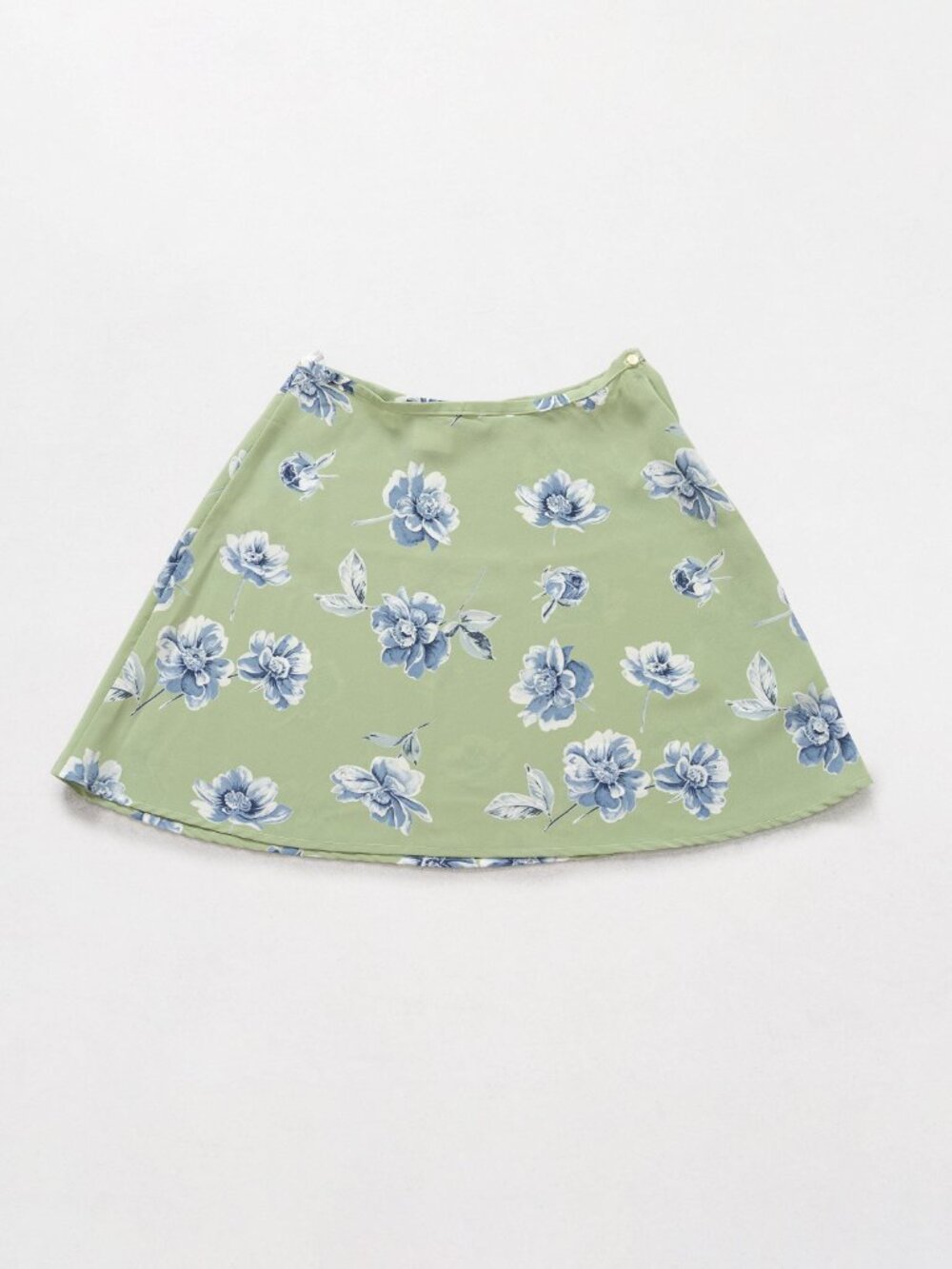 Vintage Floral Mini Skirt: 90s High Waist Ditzy Print / 25 26 Waist
